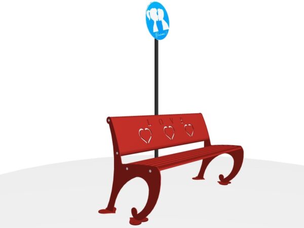 PANCHINA RONDINE mod. FLEUR DEGLI INNAMORATI - A430_LOVE - immagine 3
