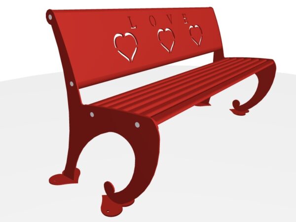 PANCHINA RONDINE mod. FLEUR DEGLI INNAMORATI - A430_LOVE - immagine 2